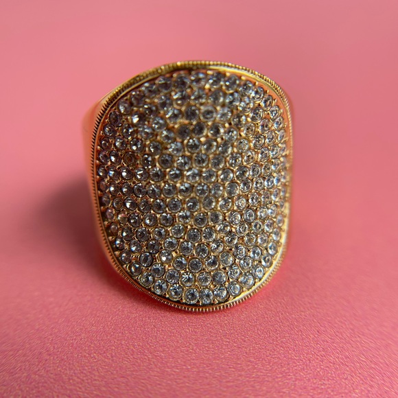 Pavé Cubic Zirconia Gold Cocktail Ring by Nordstrom - Picture 2 of 8